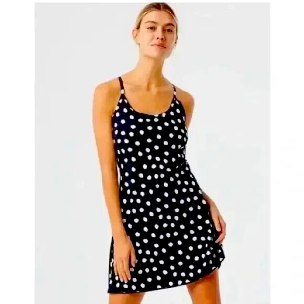 OV outdoor voices polka dot exercise dress romper xxs